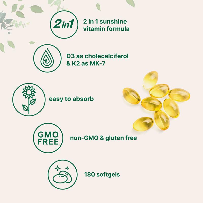 VELURE Vitamin d3+k2 2 in 1 formula