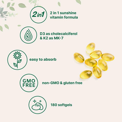 VELURE Vitamin d3+k2 2 in 1 formula